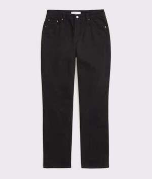 Abercrombie & Fitch Curve Love 90s Straight Mid Rise Black Jeans 28 Short NWT